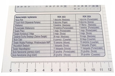 Biuwar Planer A2 podkład biurko listwa 2023/2024 Biuwar Planer A2 podkład biurko listwa 2023/2024