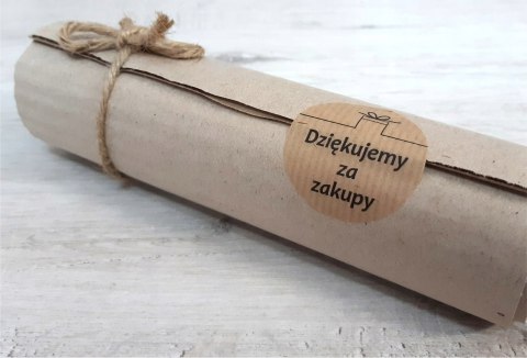 DZIĘKUJEMY ZA ZAKUPY EKO KRAFT 1000szt. etykieta samoprzylepna naklejka okrągła DZIĘKUJEMY ZA ZAKUPY EKO KRAFT 1000szt. etykieta samoprzylepna naklejka okrągła