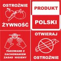 NIE PIĘTROWAĆ paczki palety etykiety naklejkix1000
