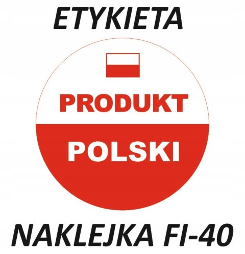 PRODUKT POLSKI etykieta samoprzylepna naklejka okrągła 1000szt.