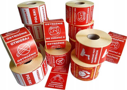 PRODUKT POLSKI etykieta naklejka OKRĄGŁA 1000 szt PRODUKT POLSKI etykieta naklejka OKRĄGŁA 1000 szt