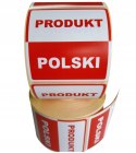 PRODUKT POLSKI paczka etykieta naklejka 1000 szt